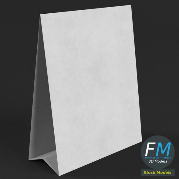 Table tent template - 3Docean 24253090