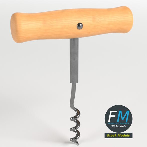 Wooden corkscrew - 3Docean 23808109