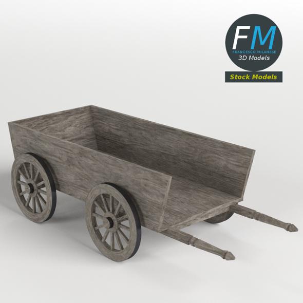 Wooden wagon - 3Docean 23707174