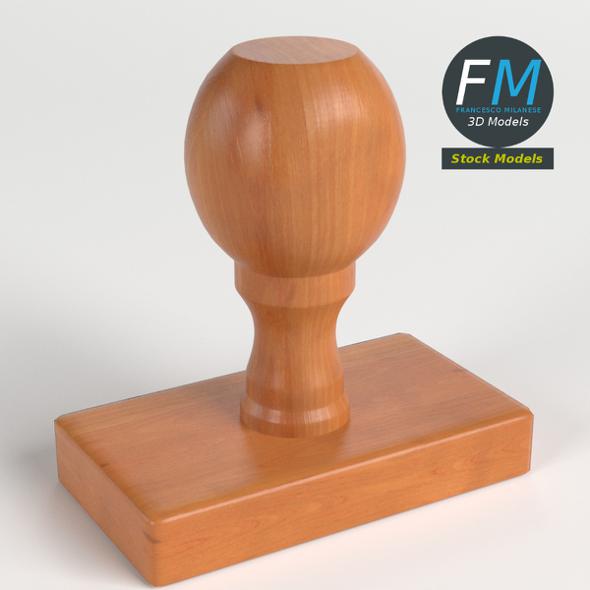 Wooden rubber stamp - 3Docean 23146763
