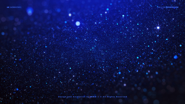 Blue Particles Background 4K