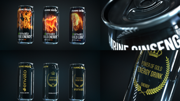 Energy Drink Product Promo template preview