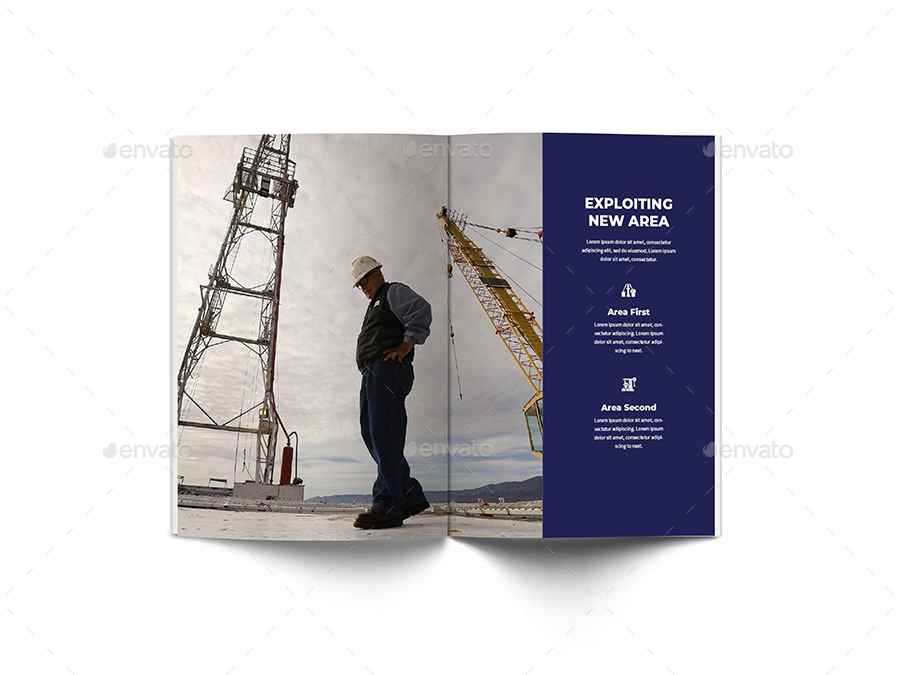 Oil & Gas A4 Brochure Template, Print Templates | GraphicRiver