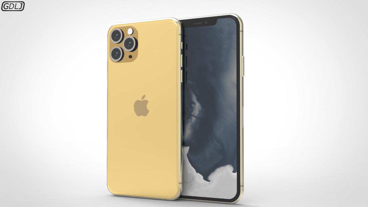 Download Apple Iphone 11 Pro Max Gold By Laythjawad 3docean