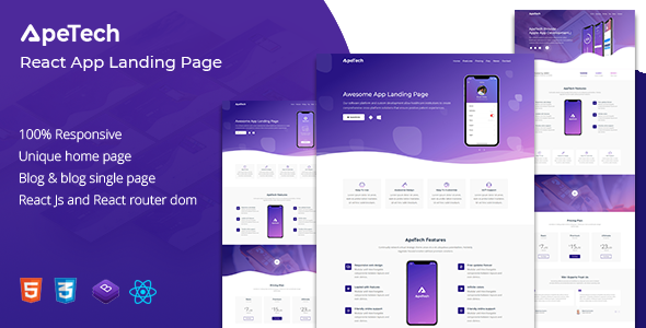 Awesome Apetech - React App Landing Page
