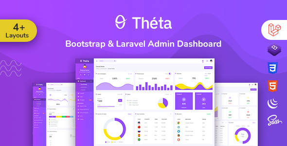 Theta - Bootstrap & Laravel Admin Dashboard Template