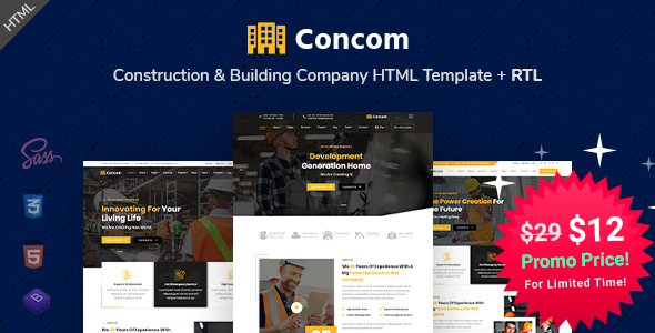 Concom - Construction & Building Company HTML Template