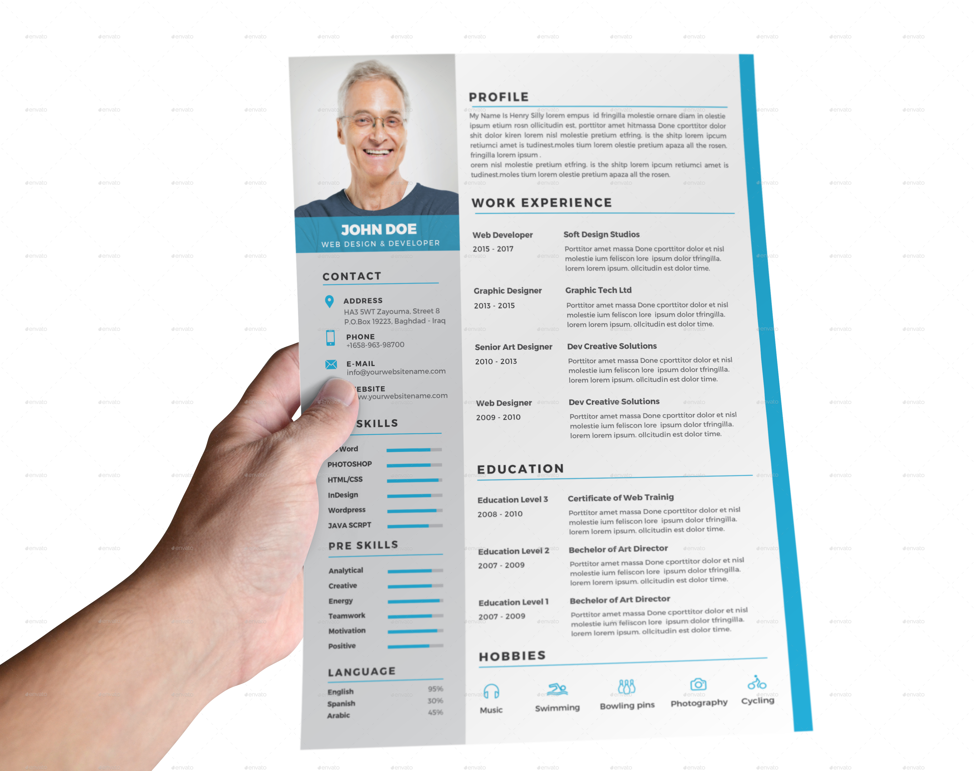 Resume Template Vol2 Print Templates Graphicriver