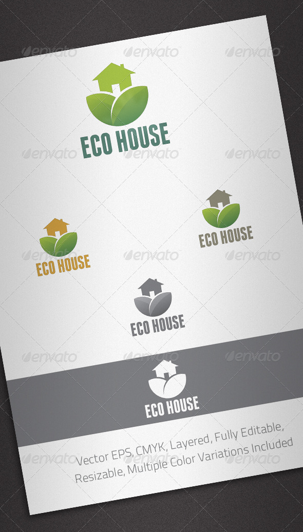 Eco House Logo Template - Buildings Logo Templates