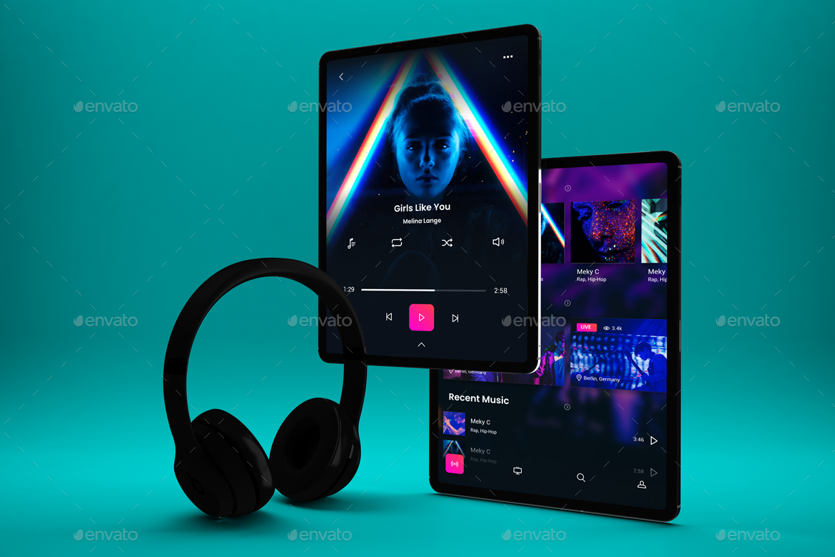 Tablet Pro Music App by QalebStudio GraphicRiver