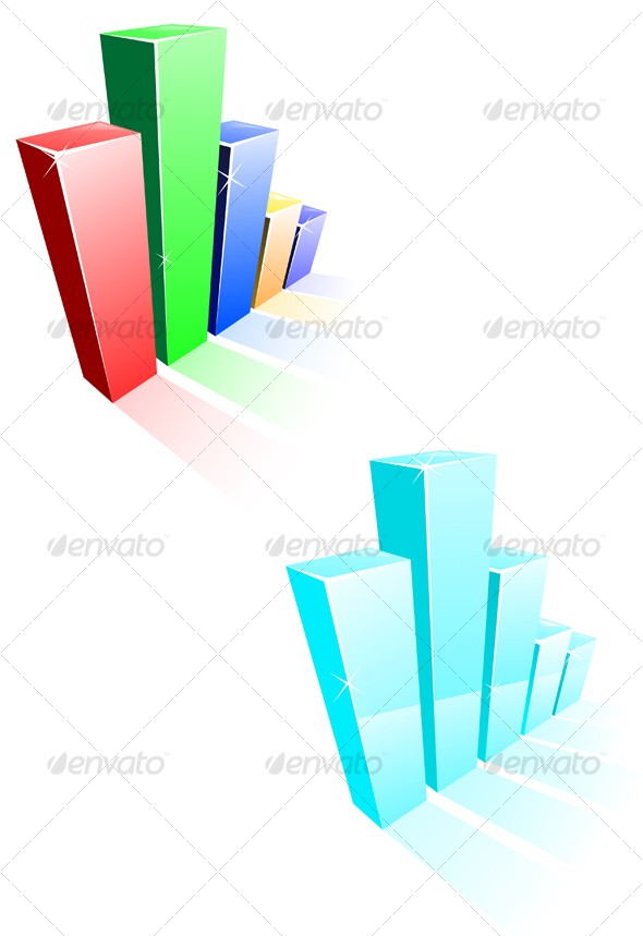 Glossy graph for design - Business Conceptual
