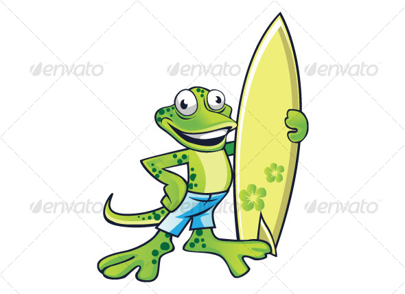 Green gecko - Animals Characters