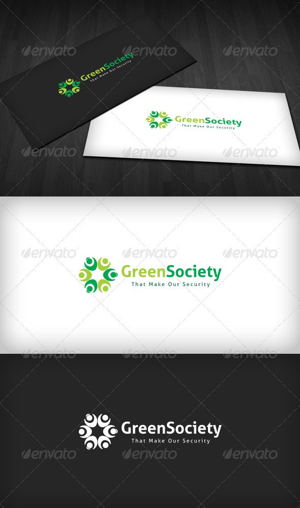 Green Society Logo - Humans Logo Templates