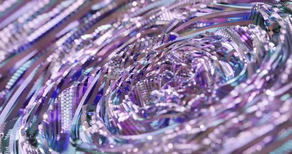 Abstract metallic, crystal with reflective lights background. 
