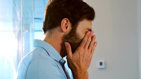 Worried man in the office alt