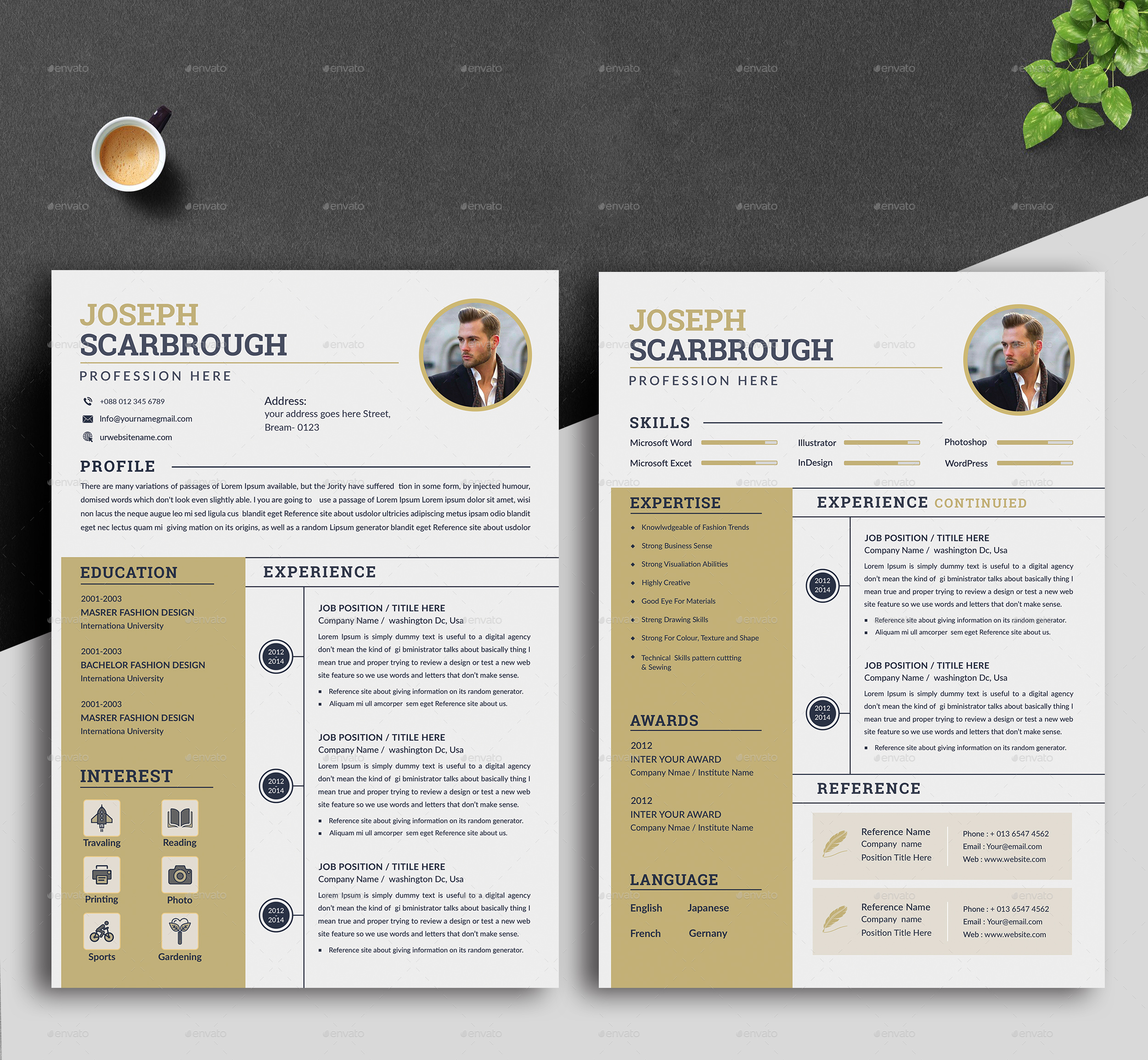 Resume Template by AmirCreation | GraphicRiver