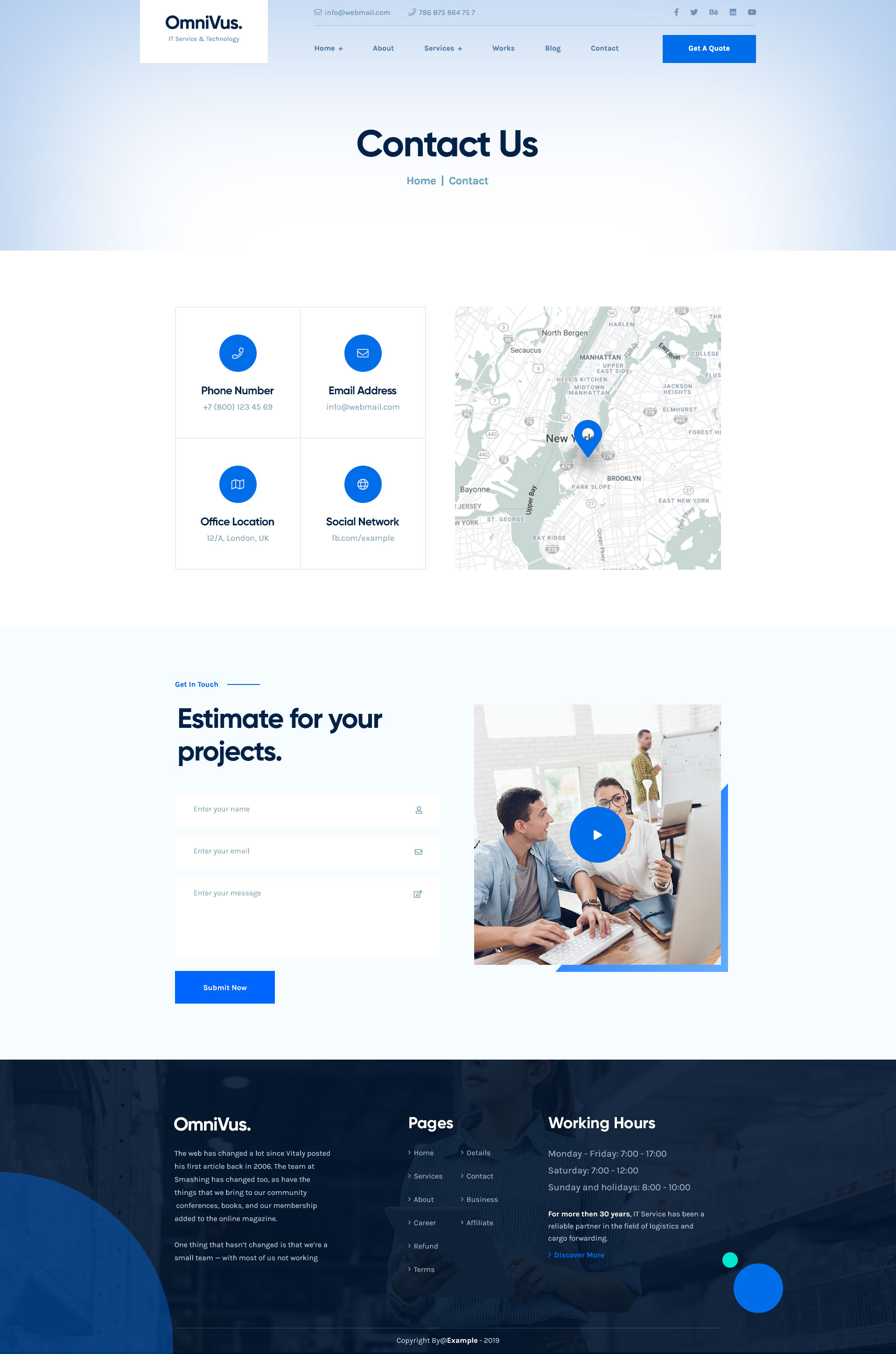 Omnivus | Technology IT Solutions & Services PSD Template by Webtend