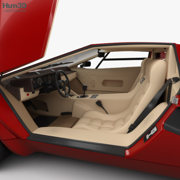 Lamborghini Countach 5000 Qv With Hq Interior 1985