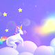 Magic Unicorn And Stars - VideoHive Item for Sale