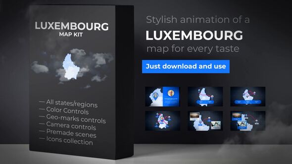 Luxembourg Map - VideoHive 24726531