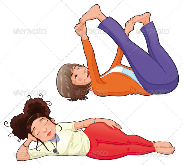 Yoga Positions - Sports/Activity Conceptual