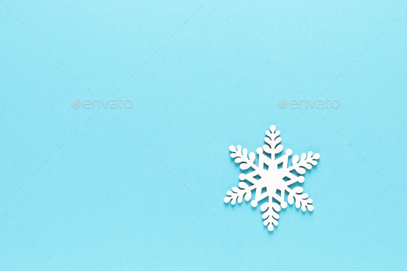 Christmas, Xmas, New Year or Noel holiday greeting card with xmas decorations, snowflake - Stock Photo - Images