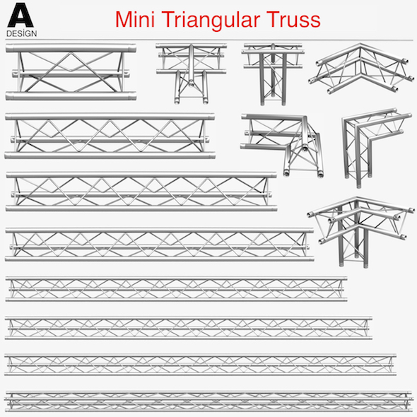 Mini Triangular Truss - 3Docean 21508980