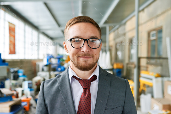 Cheerful Shop Assistant in Units Showroom - Stock Photo - Images