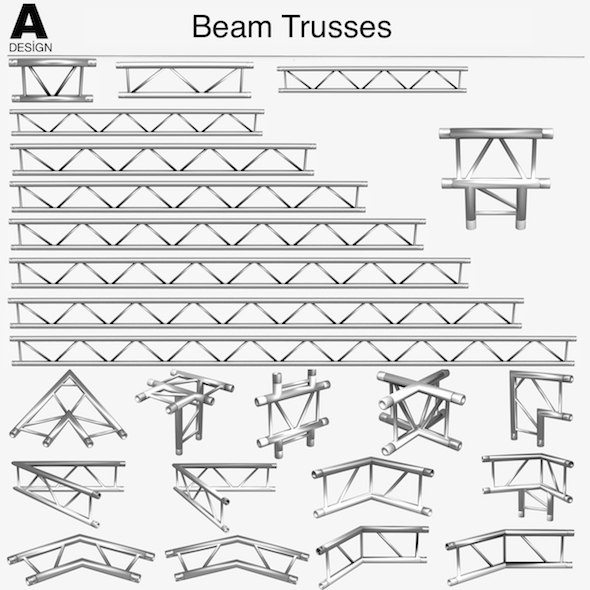 Beam Trusses Collection - 3Docean 19017498
