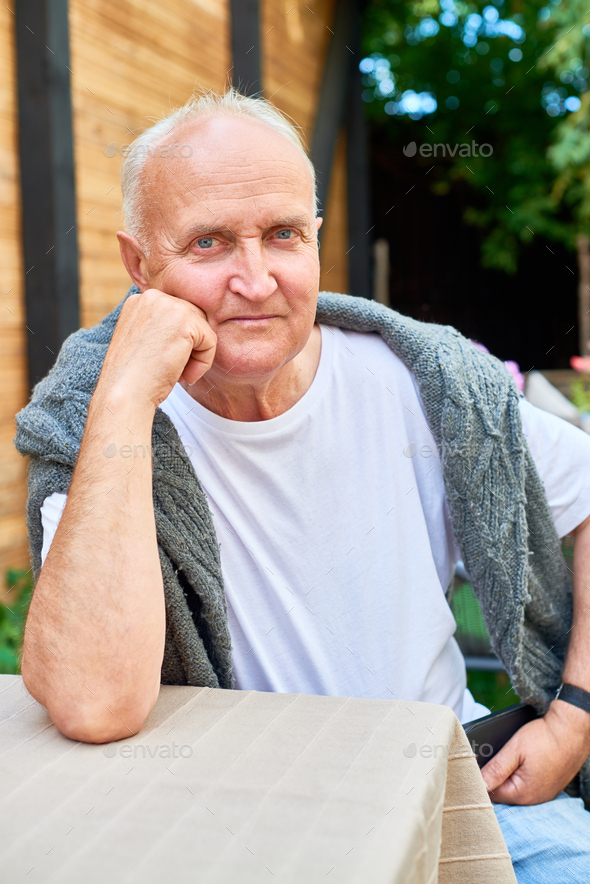 Portrait of Handsome Senior Man - Stock Photo - Images