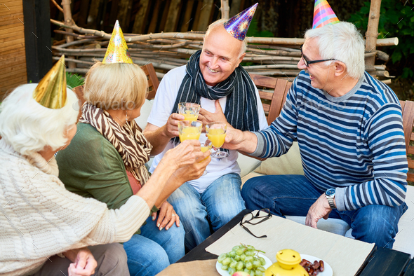 Celebrating Birthday with Friends - Stock Photo - Images