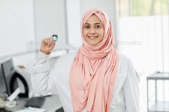 Middle-Eastern female Doctor Posing - Stock Photo - Images