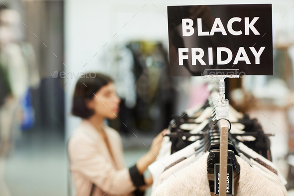 Black Friday Sale in Clothing Store - Stock Photo - Images