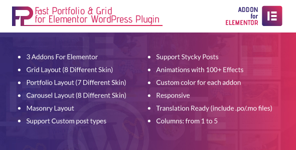 Fast Portfolio & Grid for Elementor WordPress Plugin