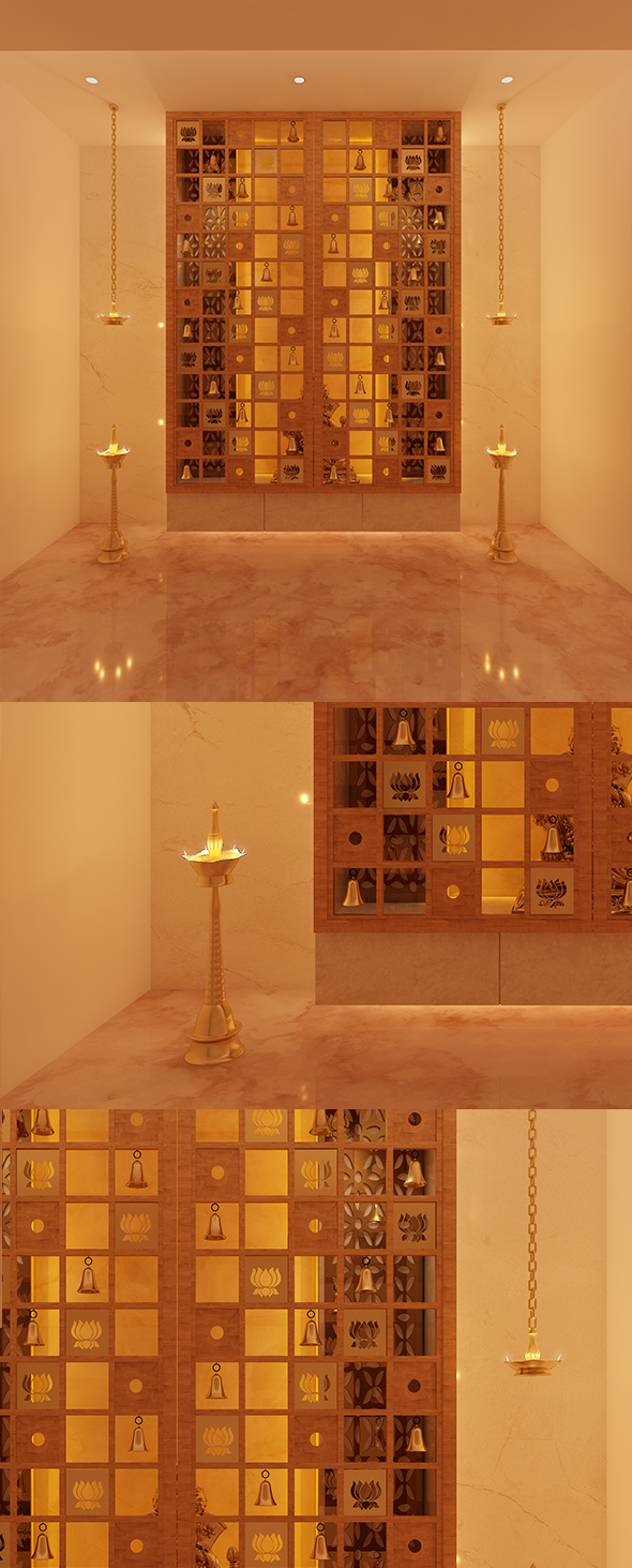 Realistic Pooja Room - 3Docean 24752565
