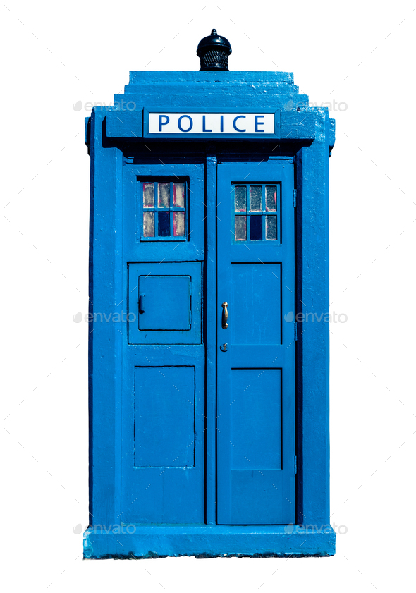 Blue UK Police Box - Stock Photo - Images