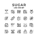 Set Line Icons of Sugar