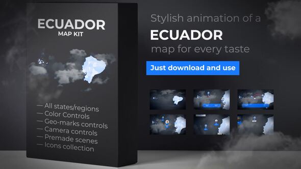 Ecuador Map - VideoHive 24758349