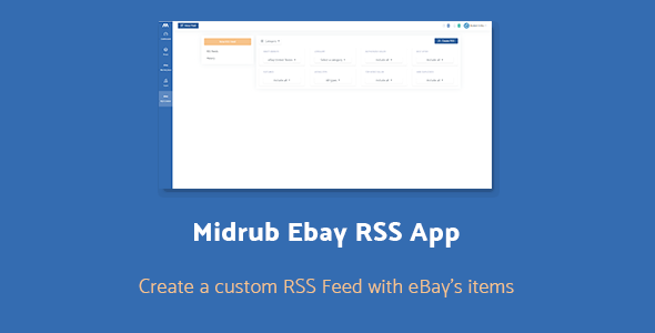 Midrub Ebay RSS – Create RSS Feeds with Ebay’s Products