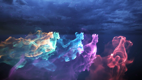 Horse Particle Trails - VideoHive 24767785