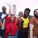 Happy multiethnic people dancing at city park - VideoHive Item for Sale