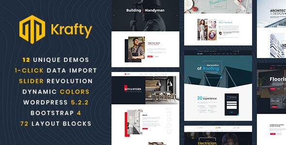 WordPress Theme For Home Repair & Constructions – Krafty