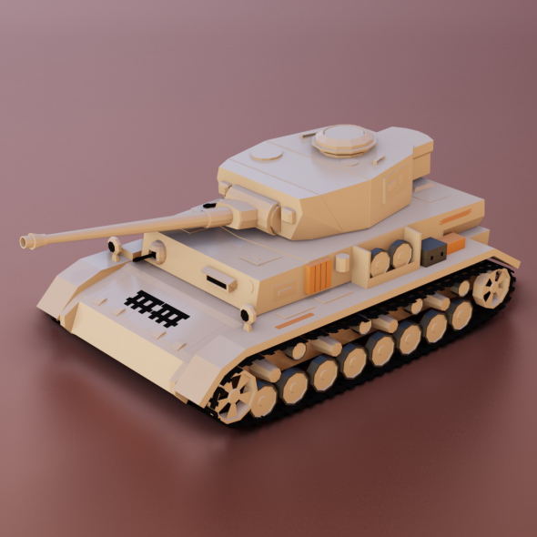 Low Poly Panzer - 3Docean 24772445