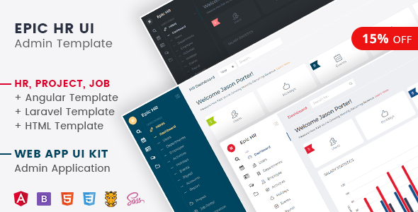 Epic HR - Angular + Laravel + HTML Admin Template and UI Kit