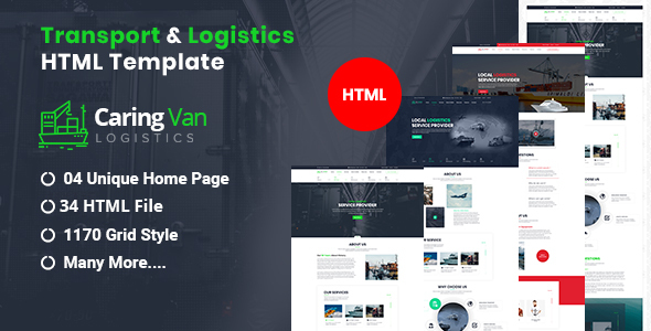 Caring Van-LogisticsTransport HTML5 - ThemeForest 23999766