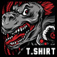 Rage of T-Rex T-Shirt Design