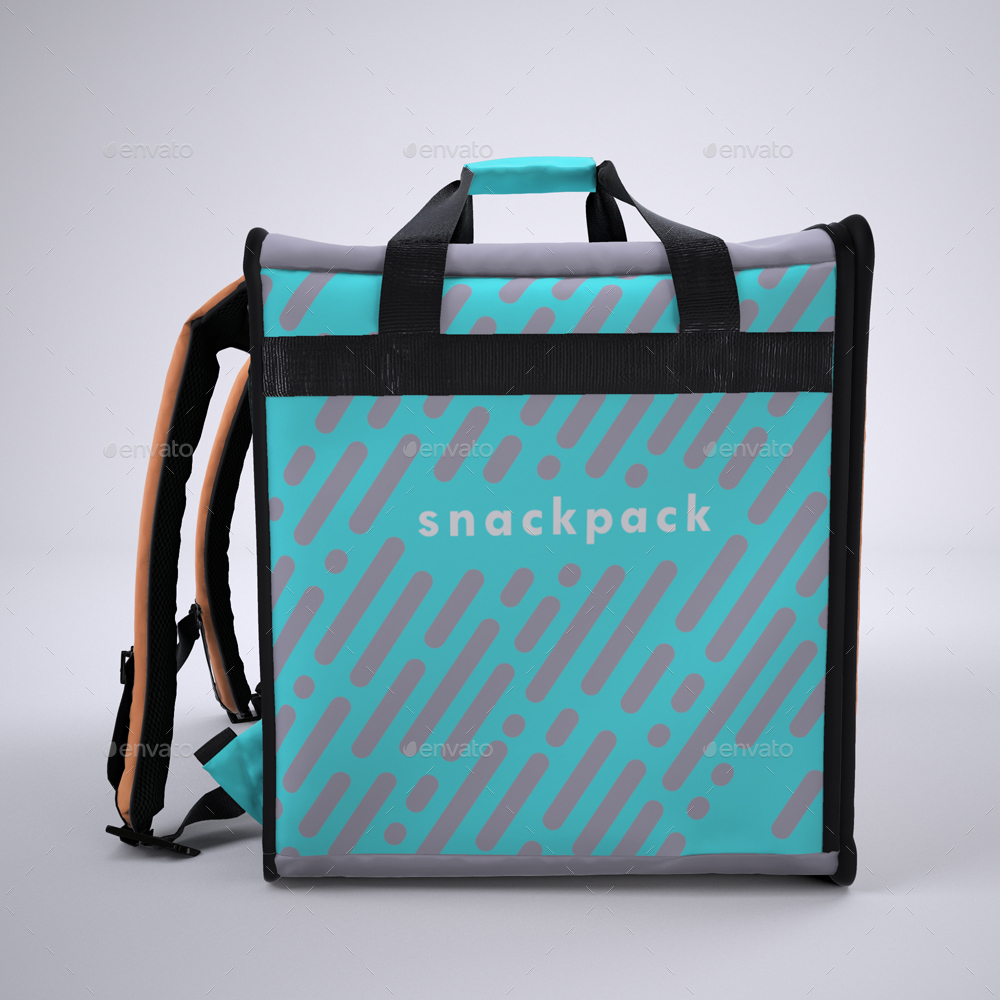 Food Delivery Backpack Mock-Up by Sanchi477 | GraphicRiver