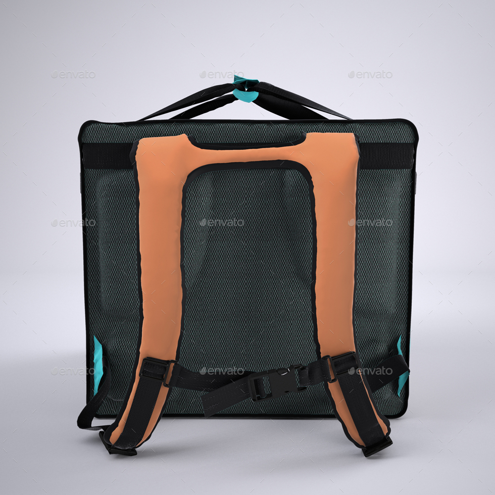 Food Delivery Backpack Mock-Up by Sanchi477 | GraphicRiver