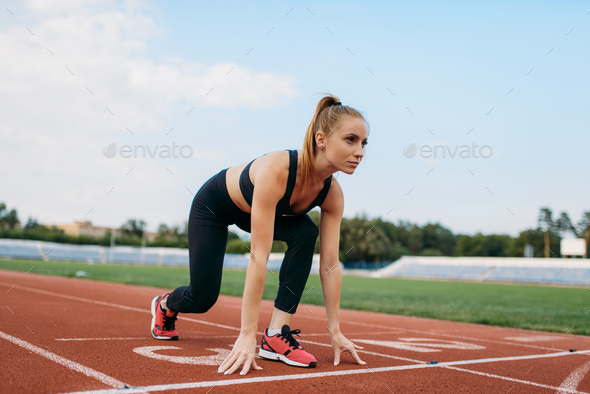 Fit determined young woman runner stock photo (172329) - YouWorkForThem