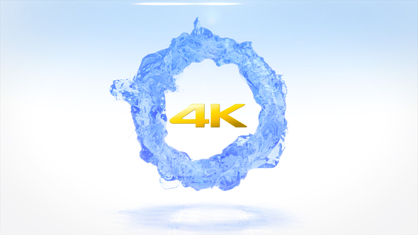 Circling Liquid Logo Reveal- 4k